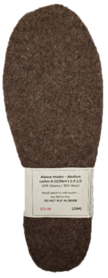 Luxuriously Soft Felted Alpaca Insoles - Ultimate Comfort for Your Feet.
