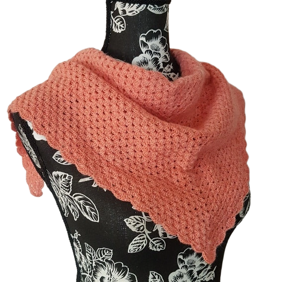 Salmon Kiss Alpaca Shawl: A007. Cozy, Chic, Uniquely You!